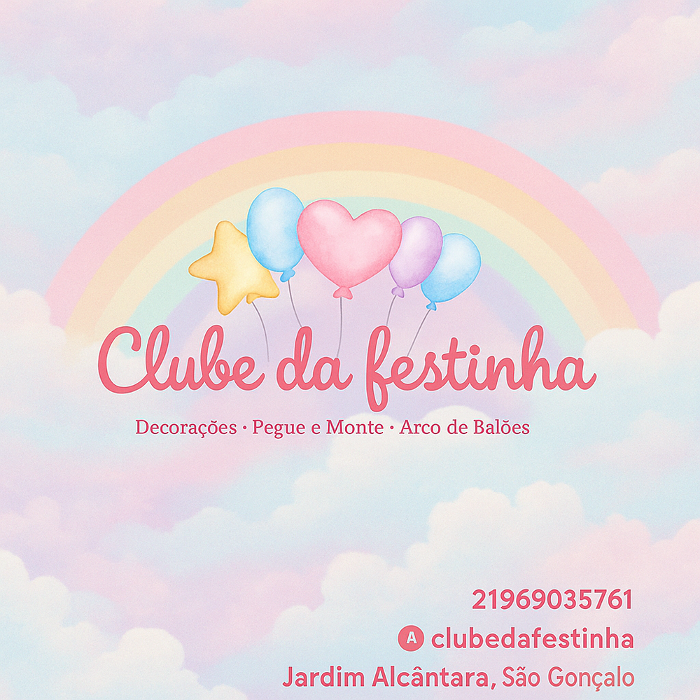 Logo de Clube da festinha locações 