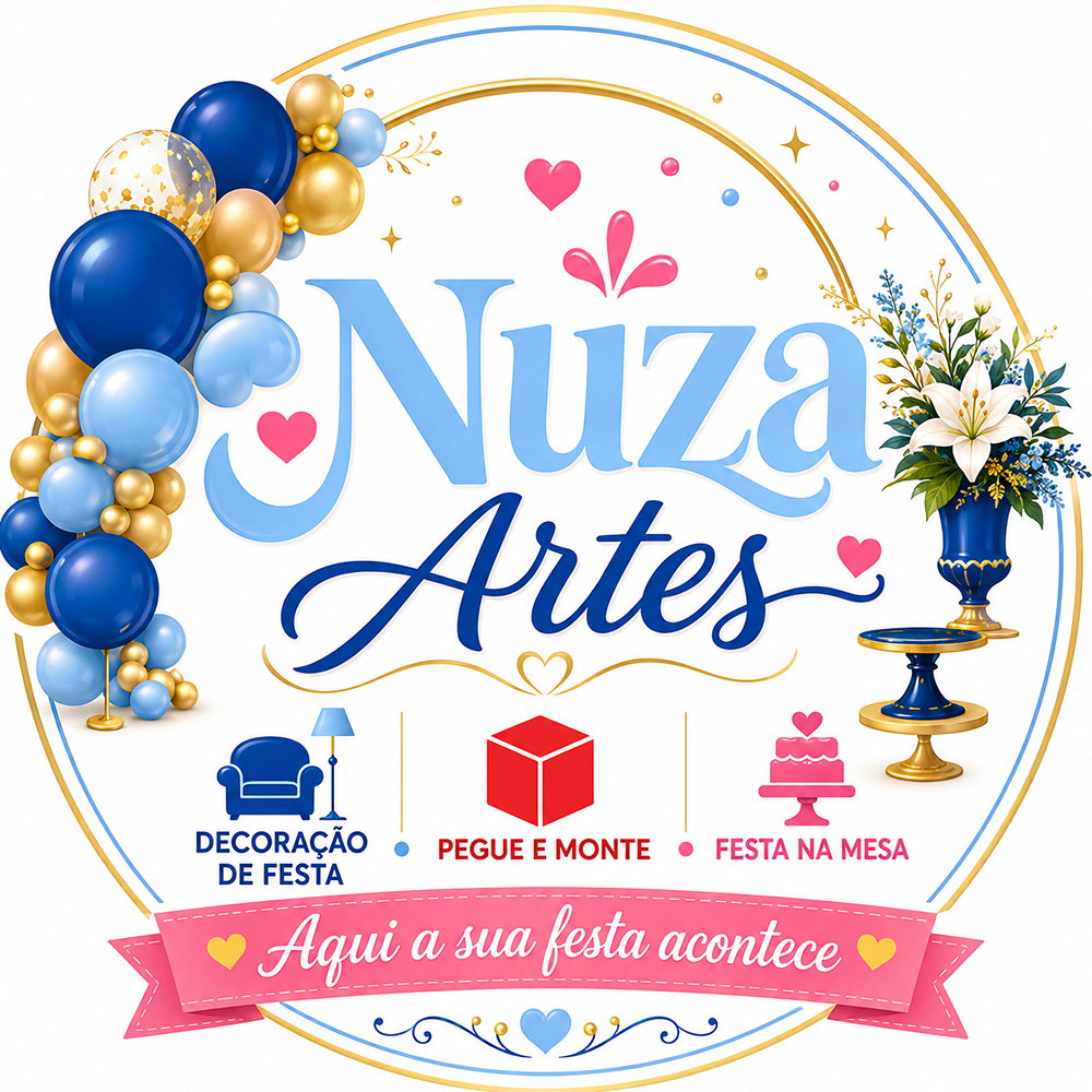 Logo de Nuza Artes Decoração, Pegue e Monte e Festa na mesa