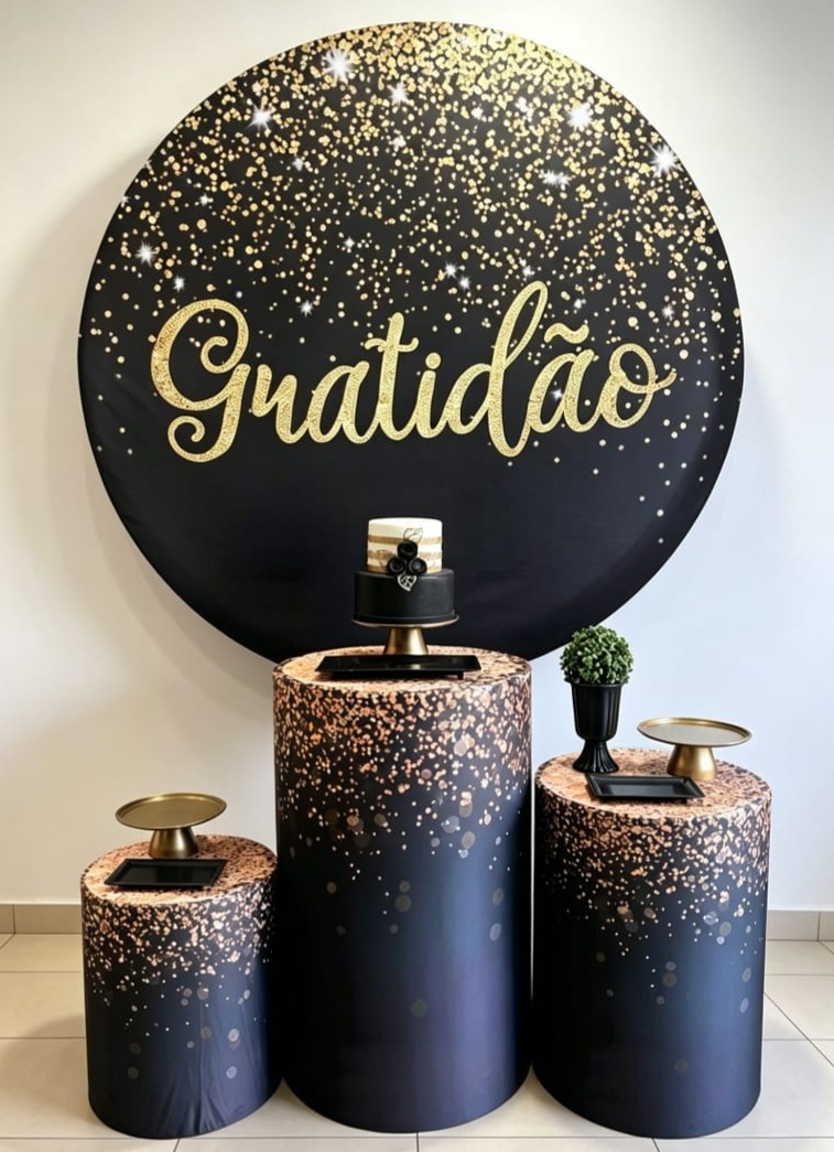Gratidão Preto Com Dourado - Ge Farias Pegue e Monte