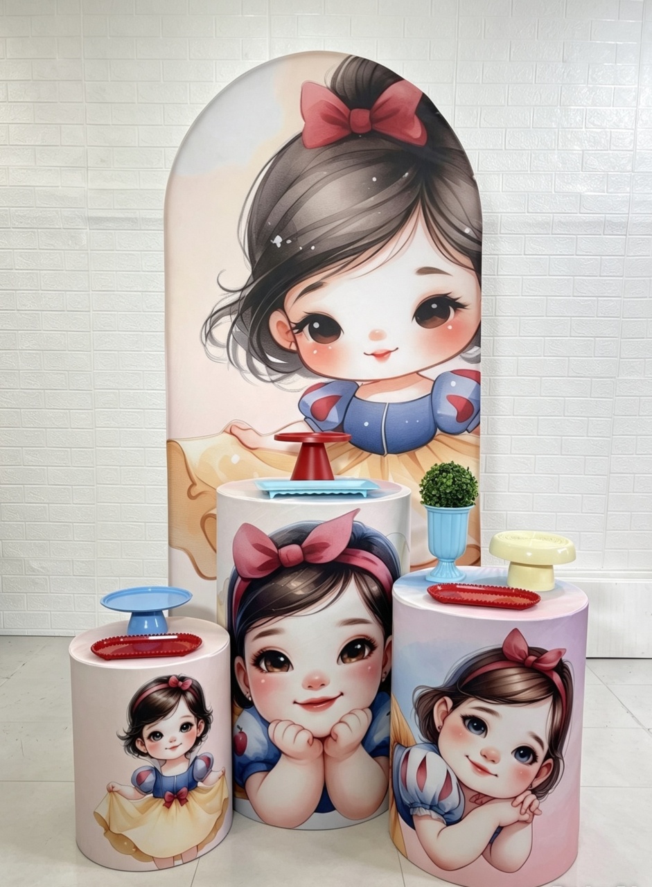 Branca de Neve Baby Aquarela - Bronze 2 - Ge Farias Pegue e Monte