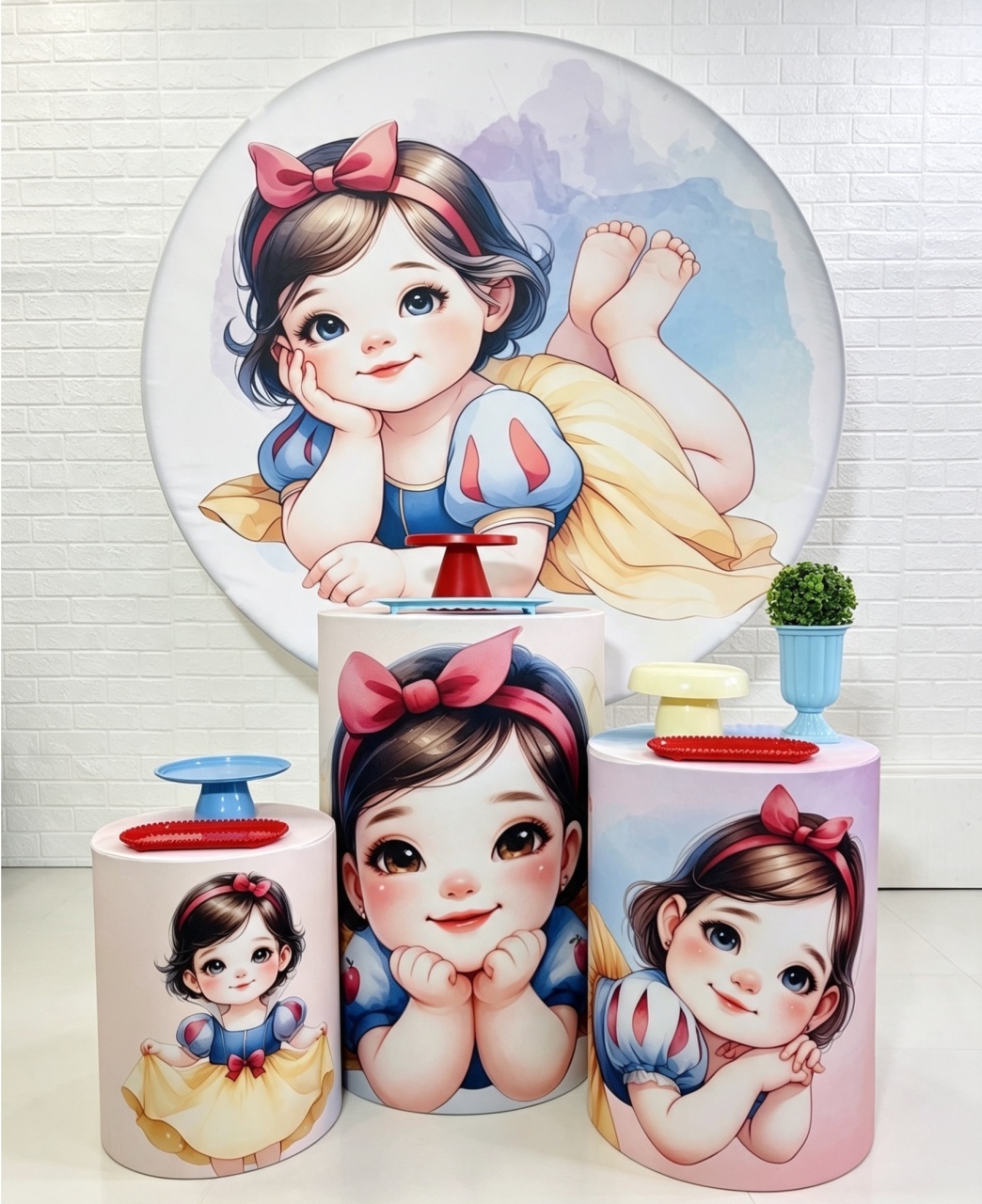 Branca de Neve Baby Aquarela - Bronze - Ge Farias Pegue e Monte