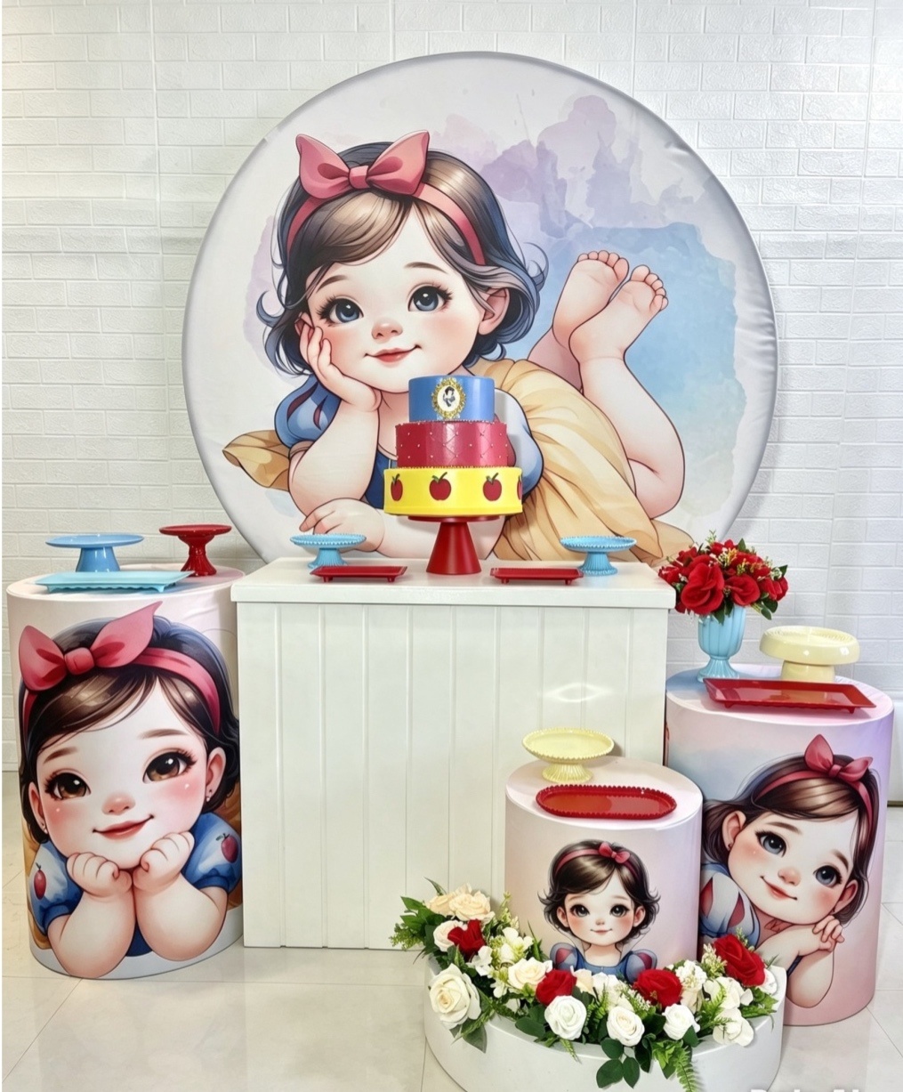 Branca de Neve Baby Aquarela - Prata - Ge Farias Pegue e Monte