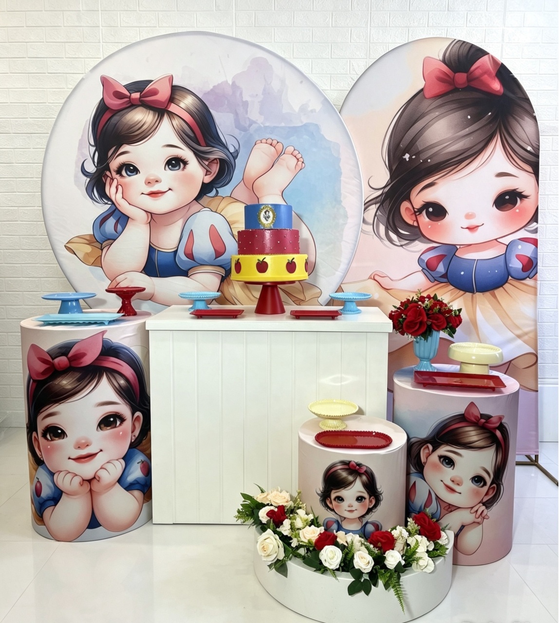 Branca de Neve Baby Aquarela - Ouro - Ge Farias Pegue e Monte