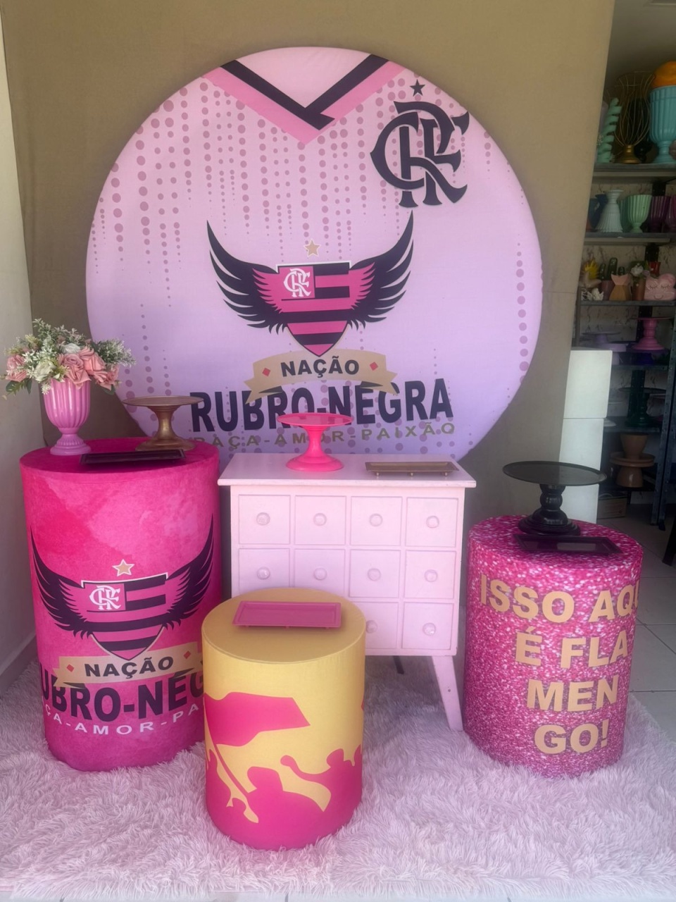 Flamengo Rosa Pegmont Plus - Tailine festas