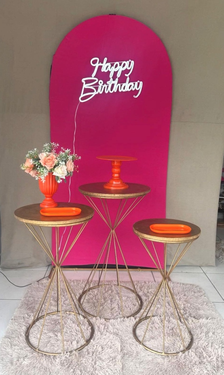 Kit Basico Happy Rosa  - Tailine festas