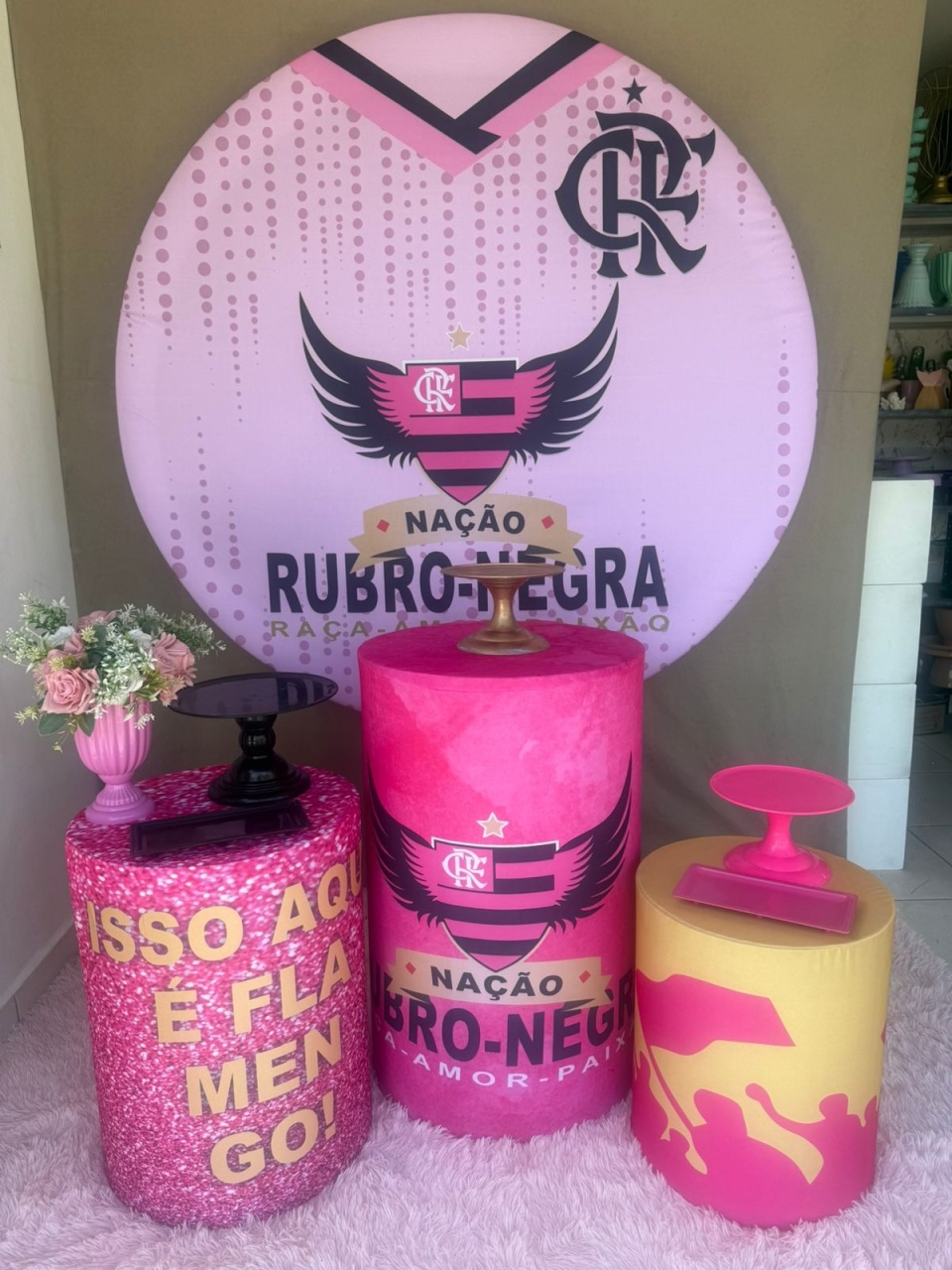 Flamengo Rosa Pegmont Essecial - Tailine festas