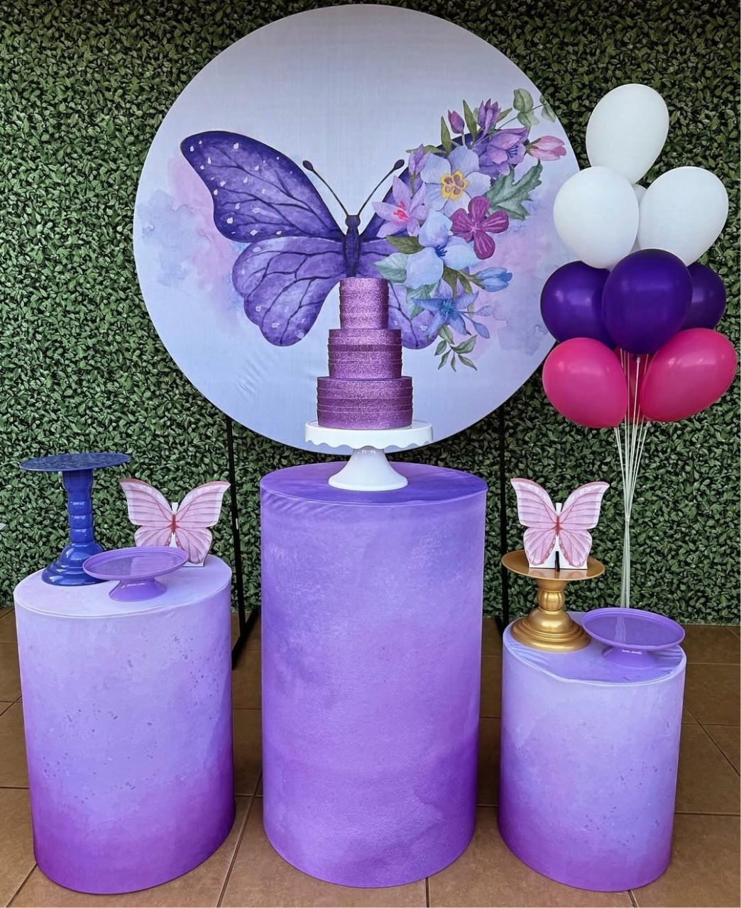 Borboleta Lilas - Decorafestacm