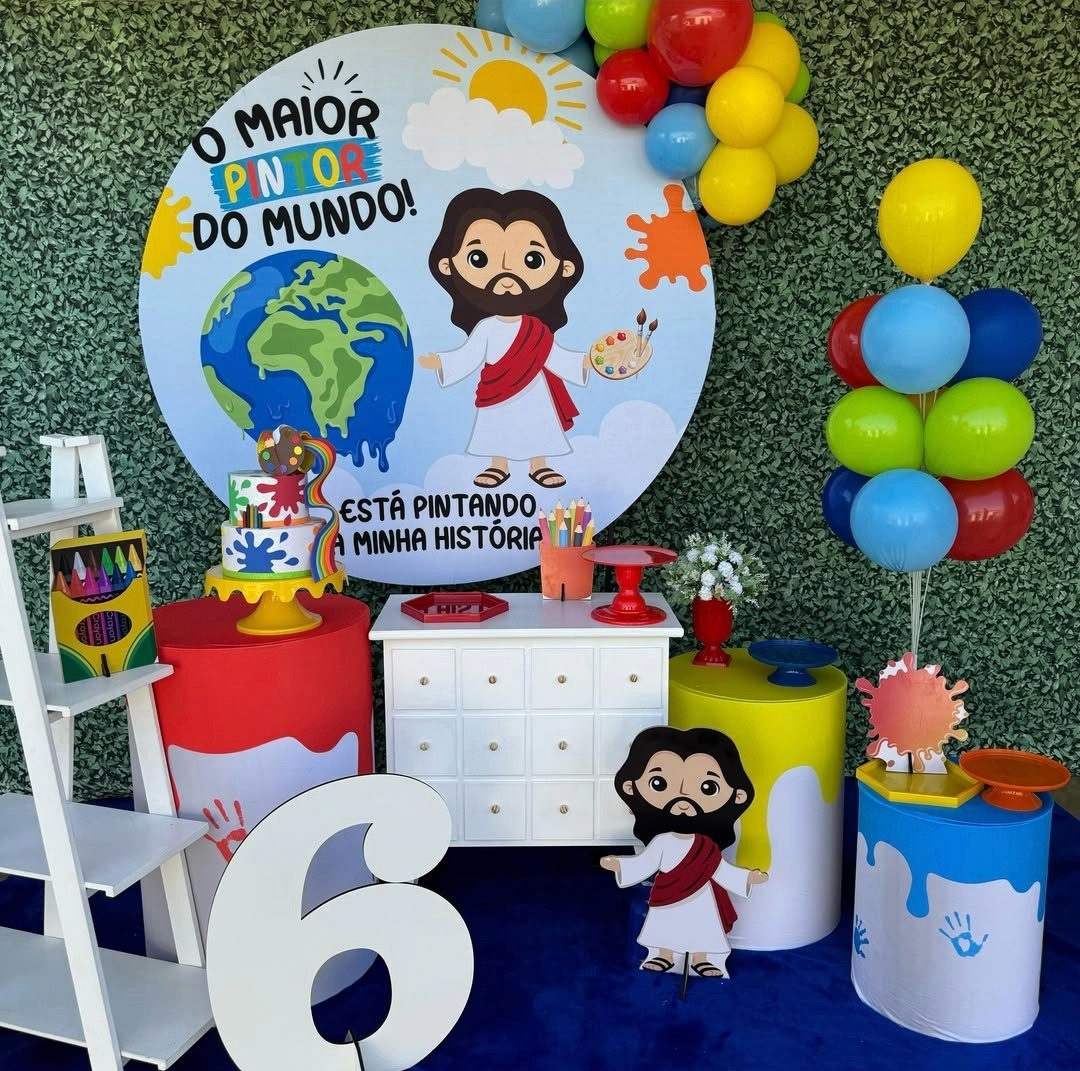 Jesus O Maior Pintor Do Mundo 3 - Decorafestacm