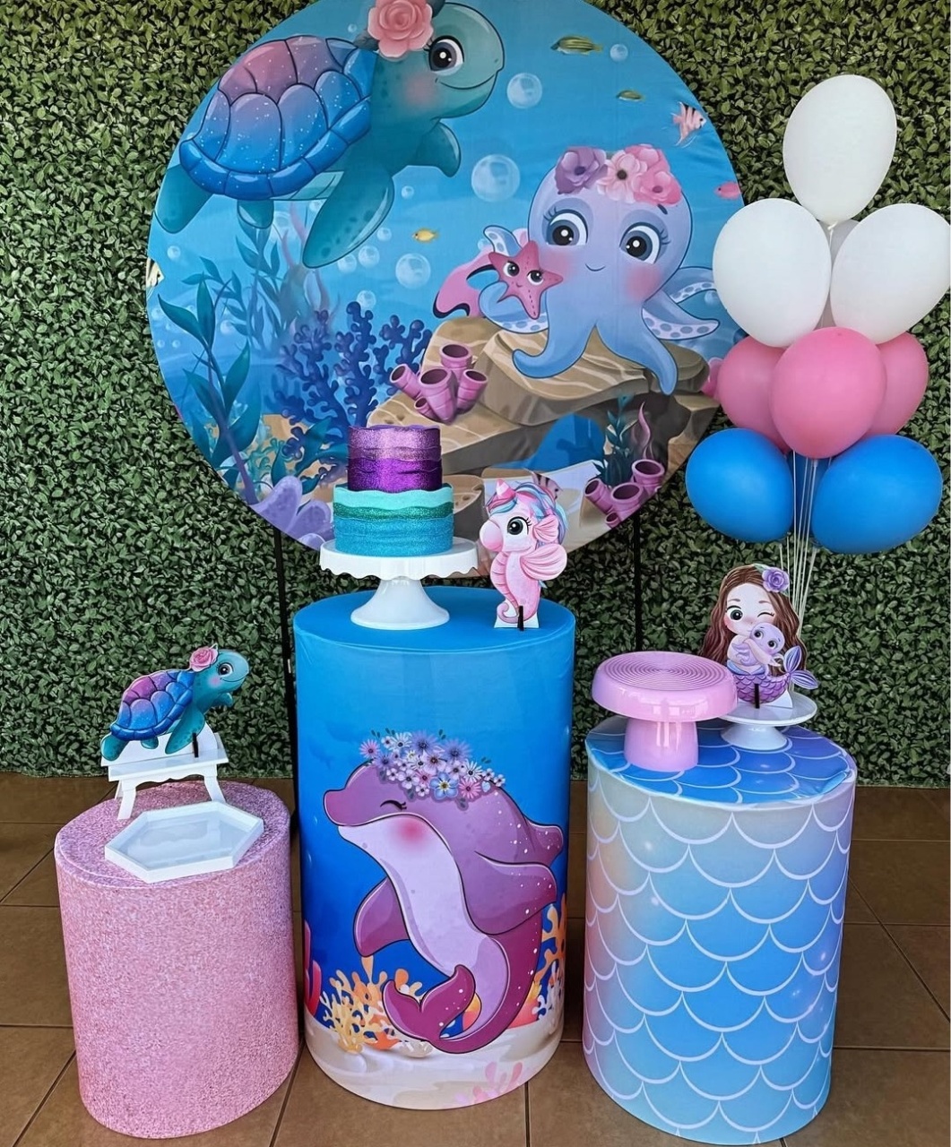 Fundo Do Mar Menina - Decorafestacm