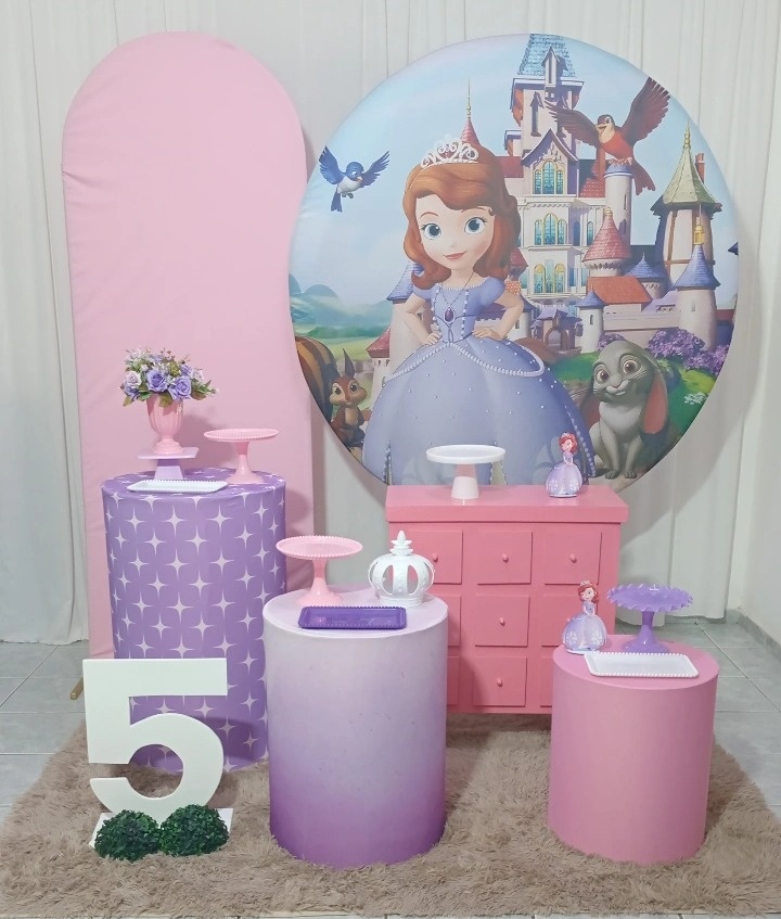Kit 3 Princesa Sofia Rosa - lu pegue e montee