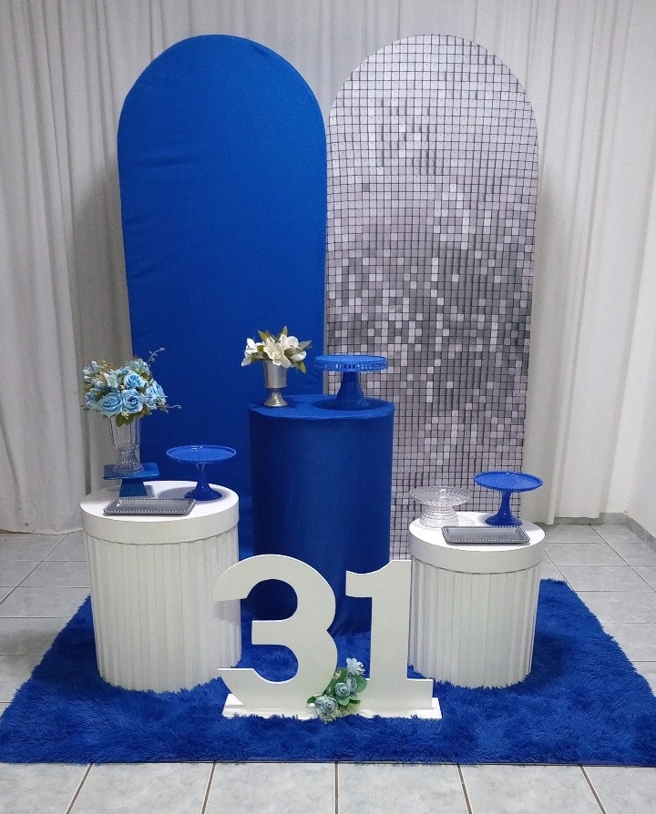 Kit Composição Azul E Prata - lu pegue e montee