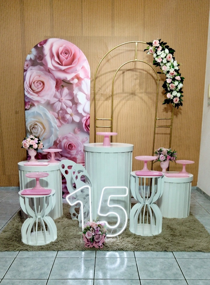 Kit 15 Anos Rosa - lu pegue e montee