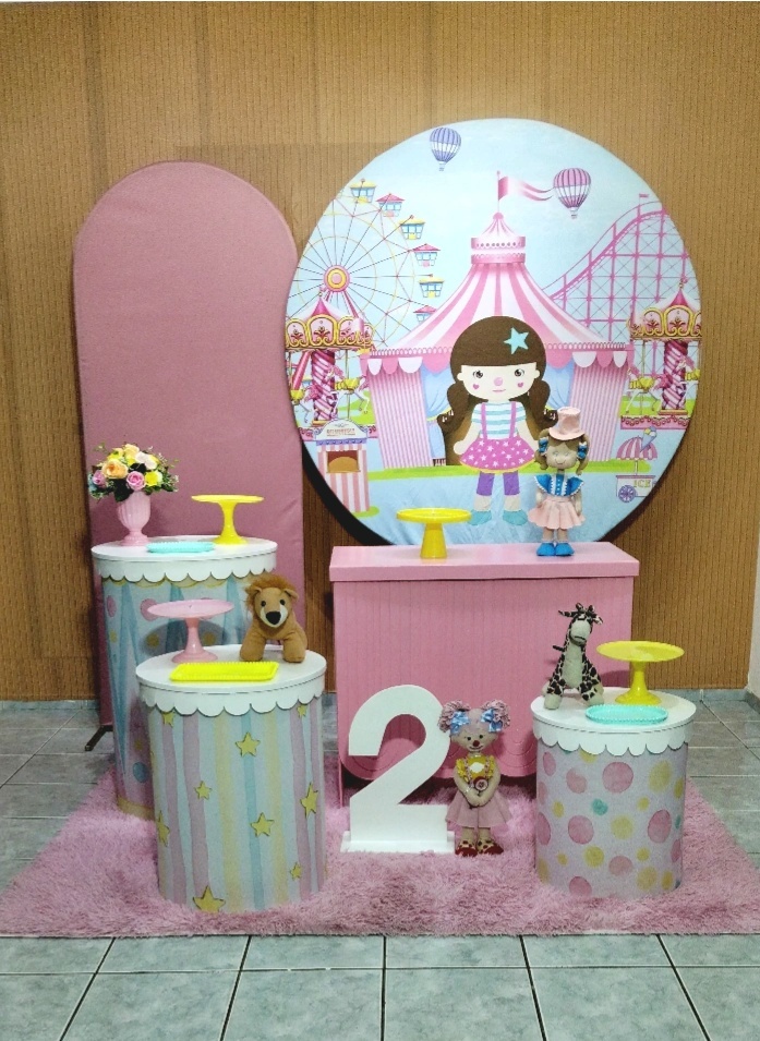 Kit 4 Circo Rosa - lu pegue e montee