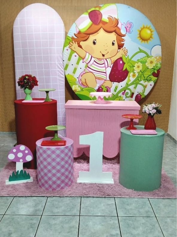 Kit 3 Moranguinho Baby Xadrez - lu pegue e montee