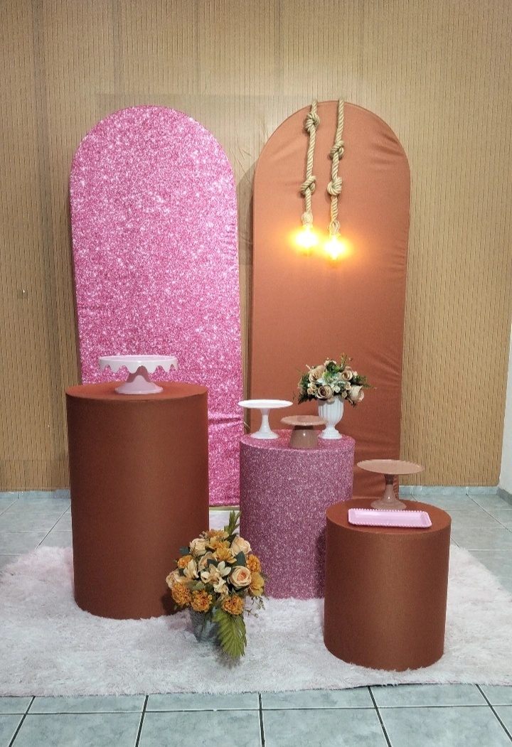 Kit Terracota Com Rosa Glitter - lu pegue e montee