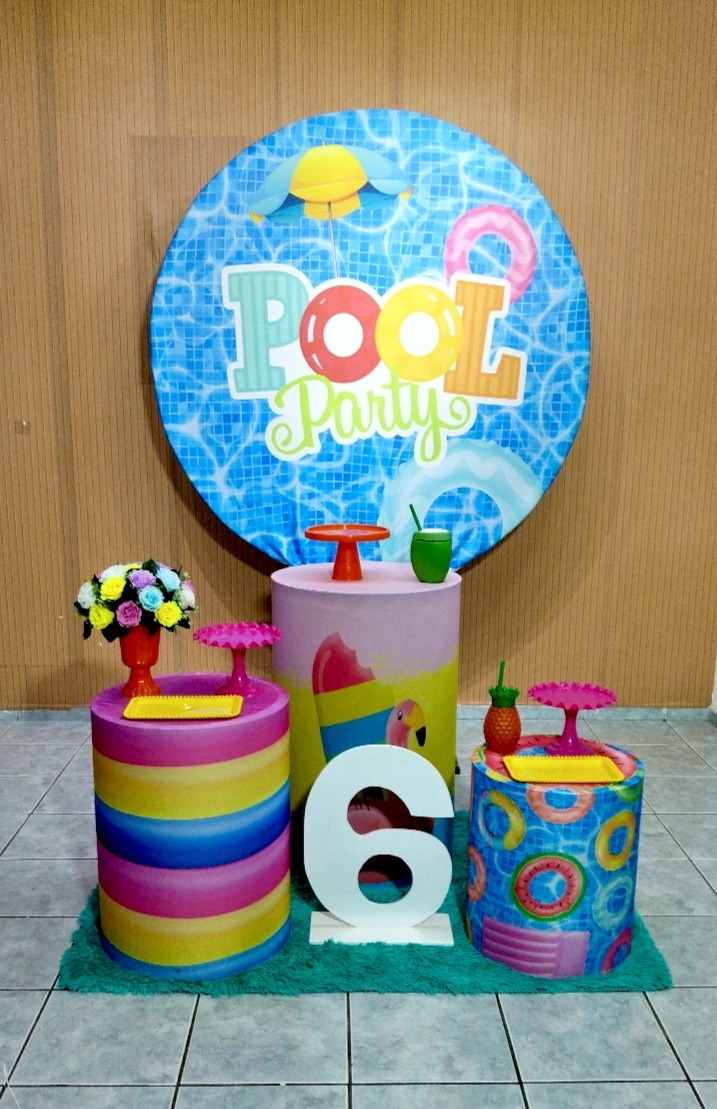 Kit 1 Pool Party Menina 1 - lu pegue e montee