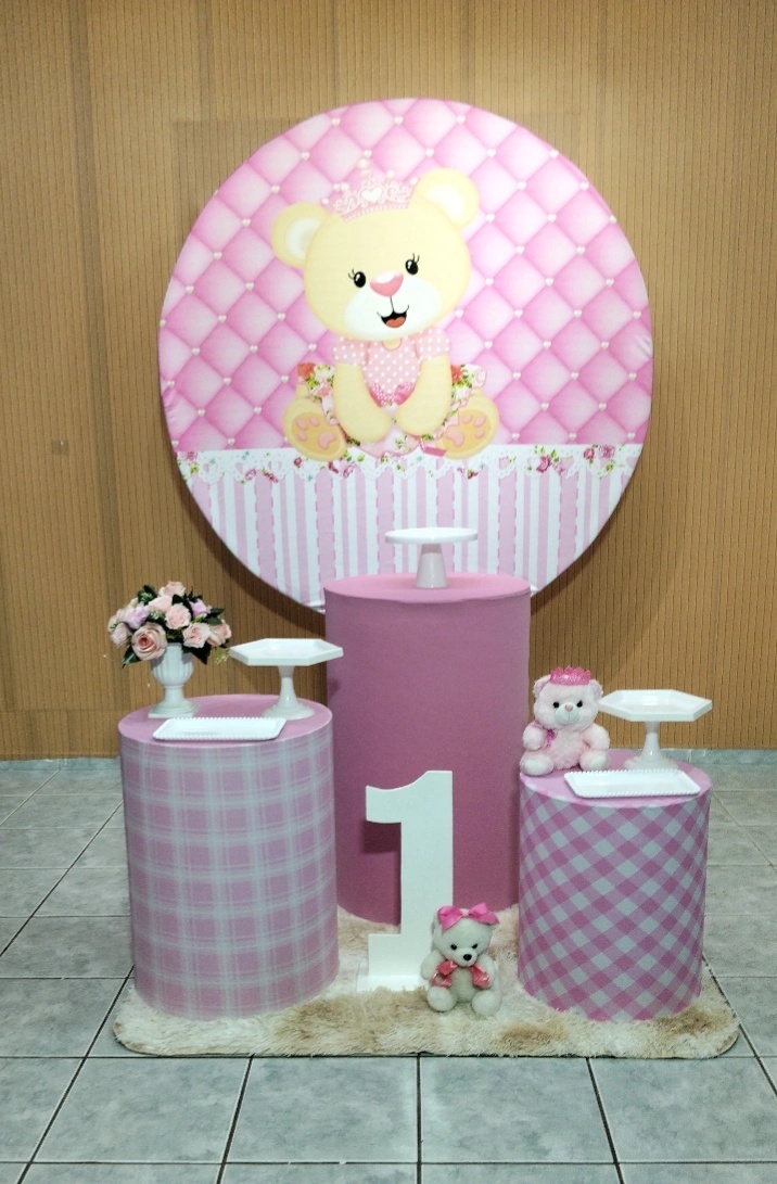 Kit 1 Ursinha Rosa - lu pegue e montee