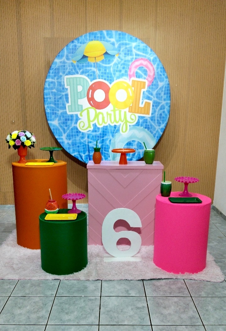 Kit 2 Pool Party Menina 1 - lu pegue e montee