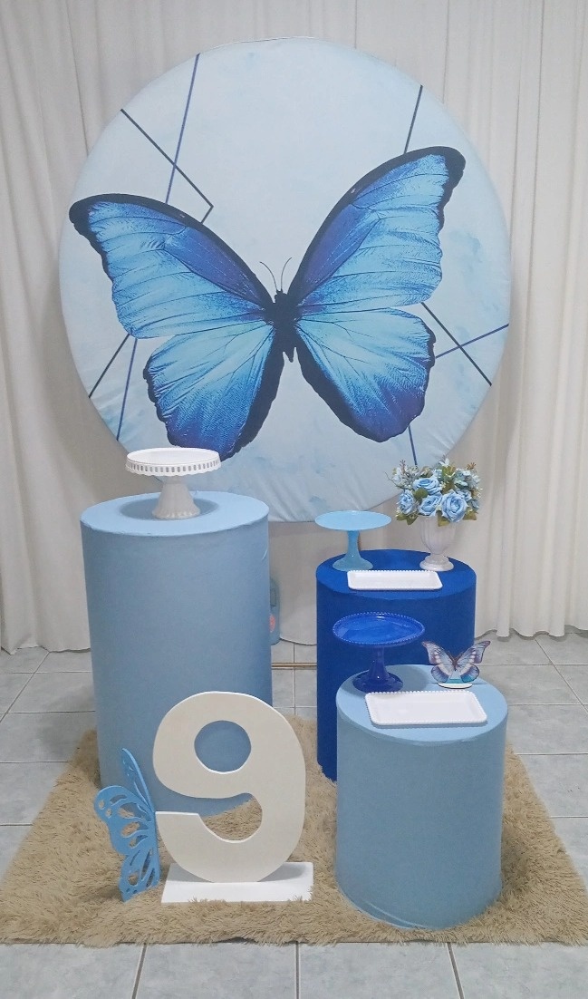 Kit 1 Borboleta Azul - lu pegue e montee