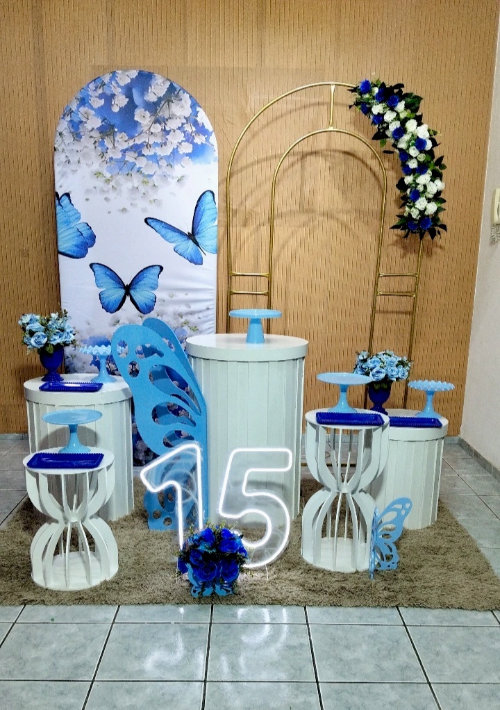 Kit Azul 15 Anos - lu pegue e montee