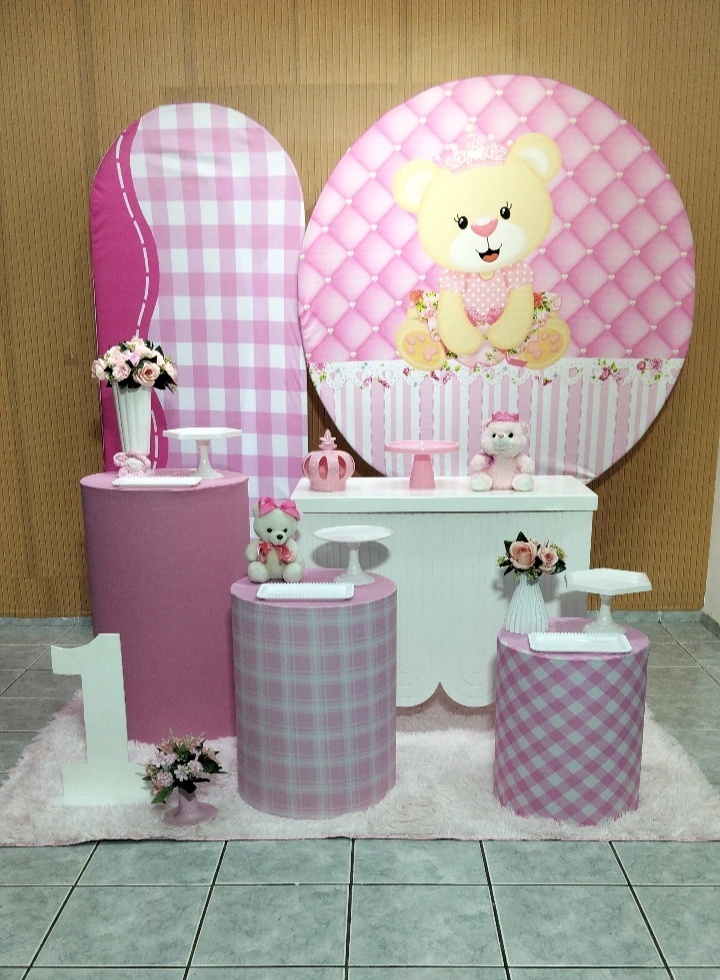 Kit 3 Ursinha Rosa - lu pegue e montee
