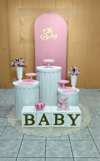 Kit Oh Baby Rosa Ripado - lu pegue e montee