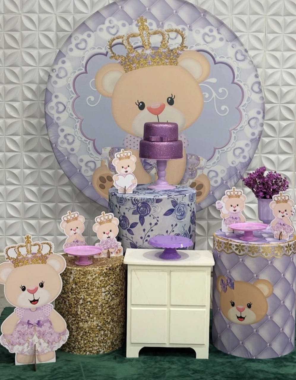 Ursa Lilás Com Cômoda  - Mãe&filhas