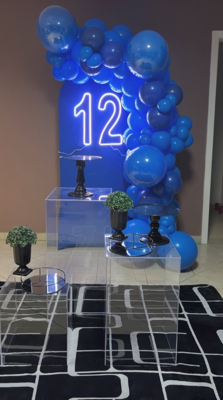 Happy/Acrilico  Azul - Mãe&filhas