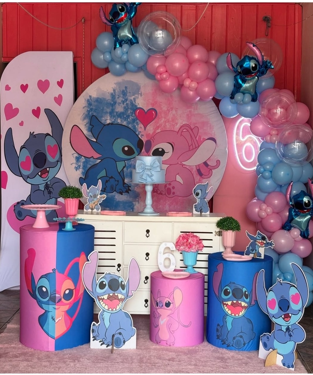 Decoração Stich  E Angel - Mãe&filhas