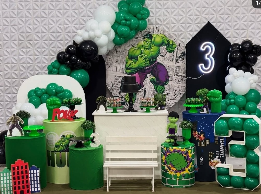 Decoração Hulk  - Mãe&filhas