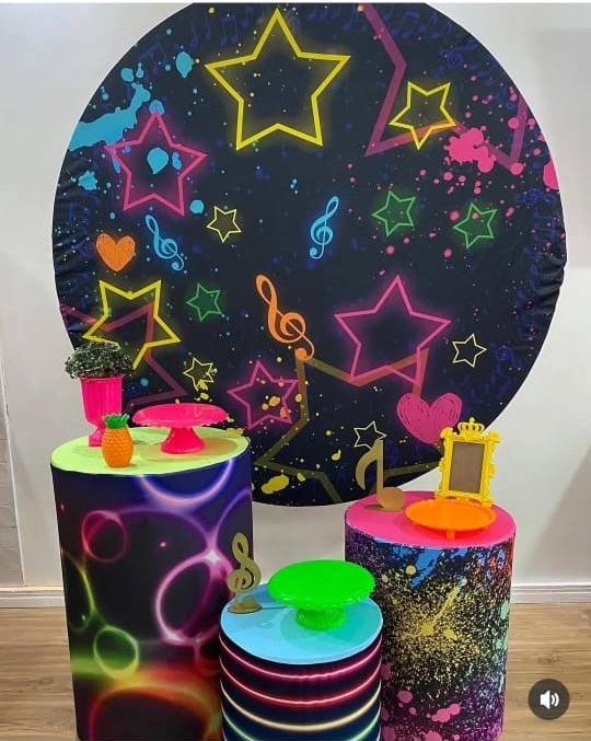 Pm Neon Estrelas - Mãe&filhas
