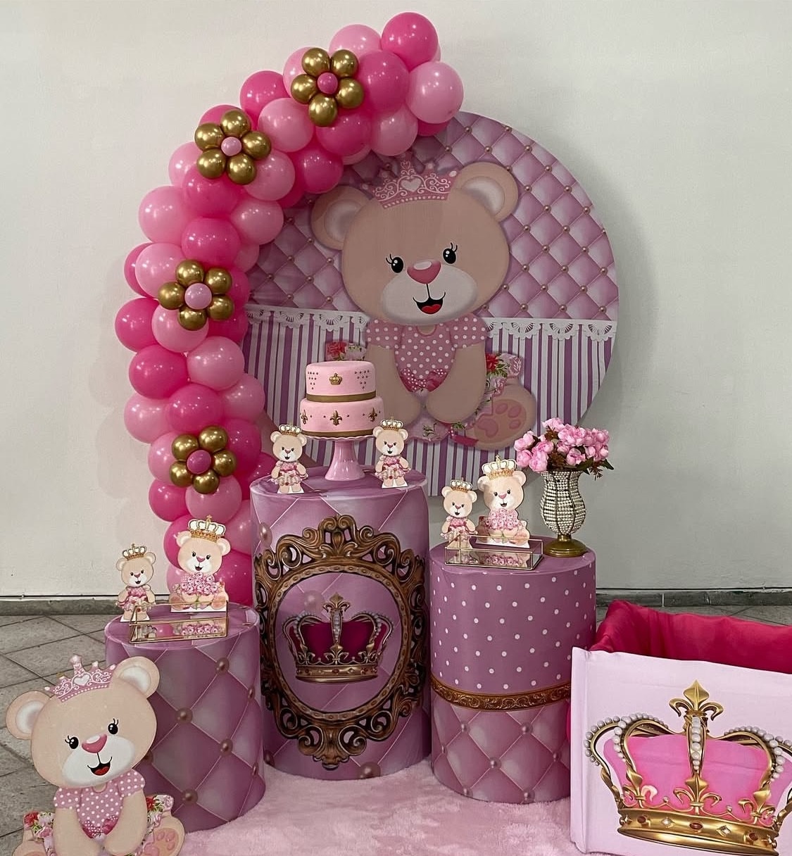 Princesa Ursa Com Baloes - Mãe&filhas