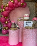 Rosa Com Glitter Decoração  - imagem 3