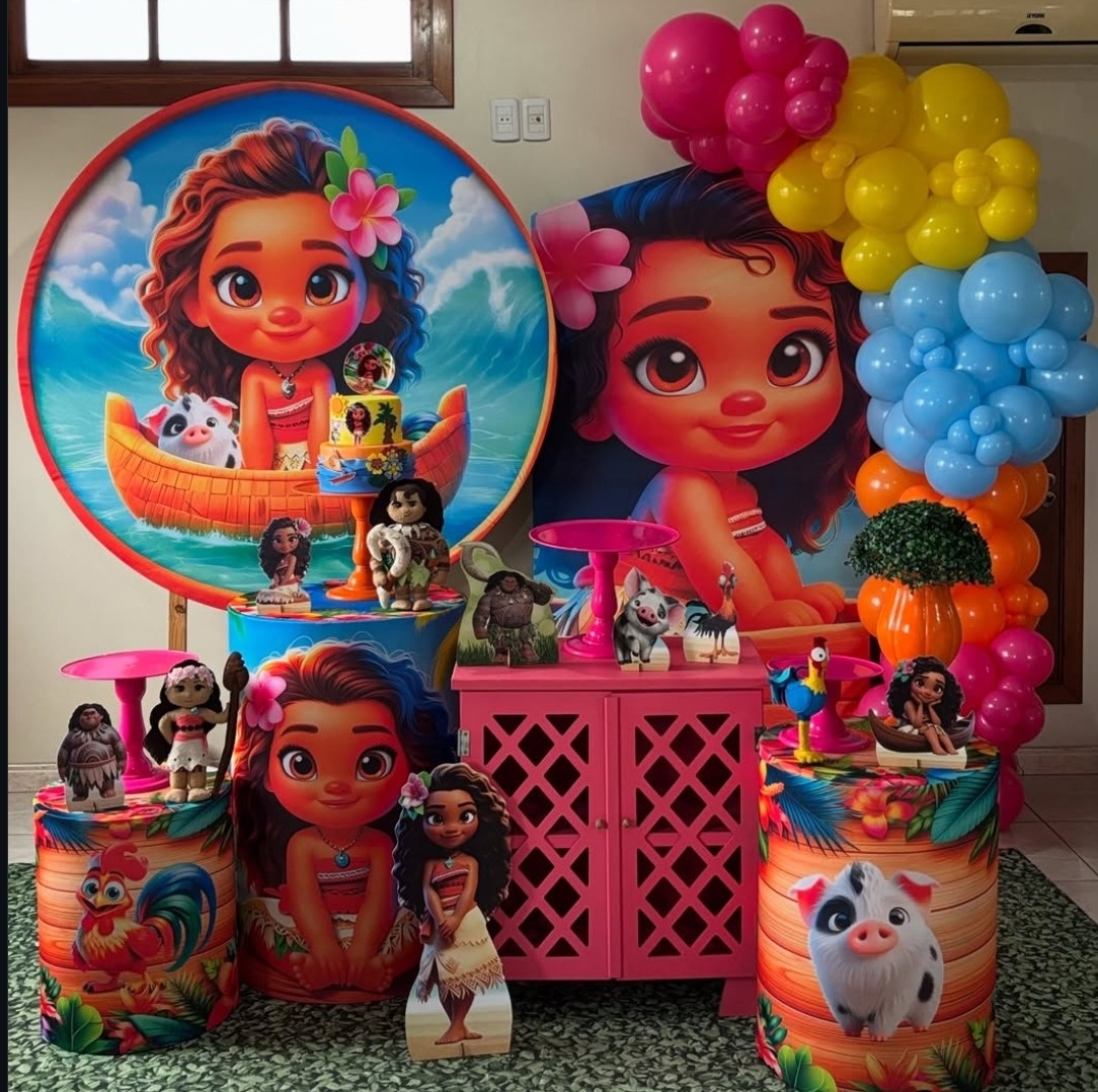 Decoração Moana Baby - Mãe&filhas
