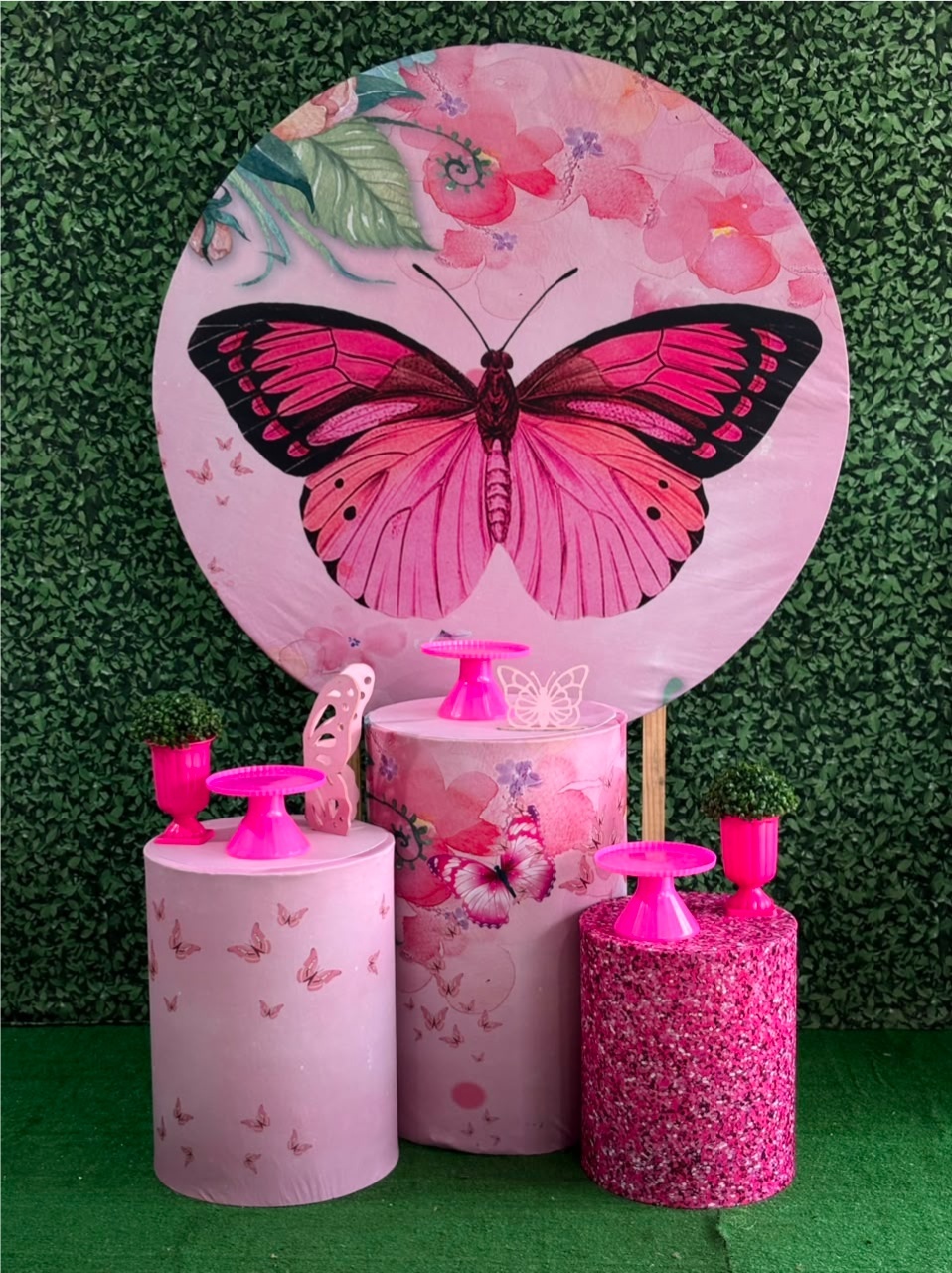 Pm Borboleta Rosa - Mãe&filhas