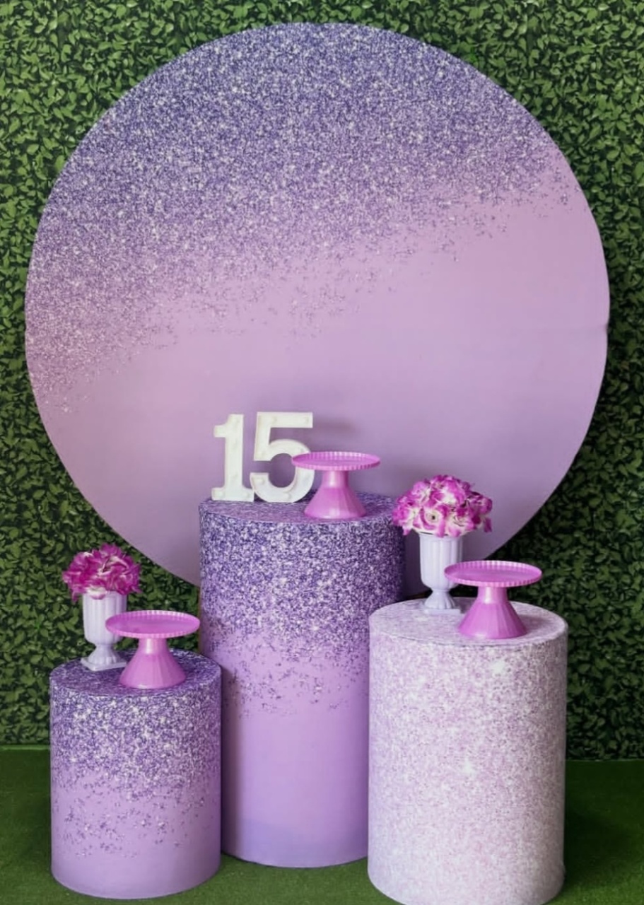 Pm Lilás Com Glitter - Mãe&filhas