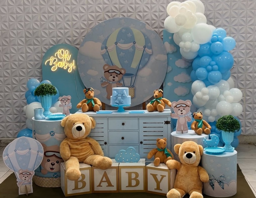 Chá de Fraldas Urso Baloeiro - Mãe&filhas