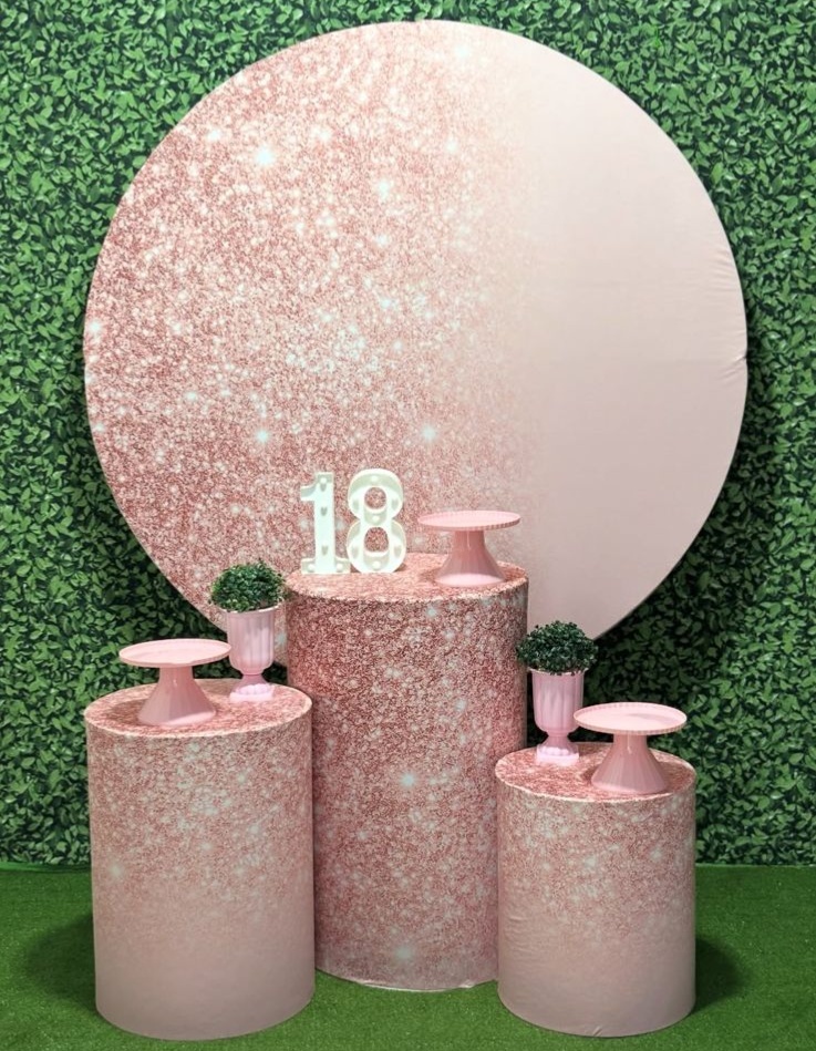 Rosa Com Glitter - Mãe&filhas