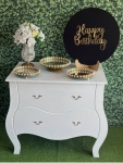 Pm Mesa Happy Branco Ou Preto Com Pedrarias - imagem 2