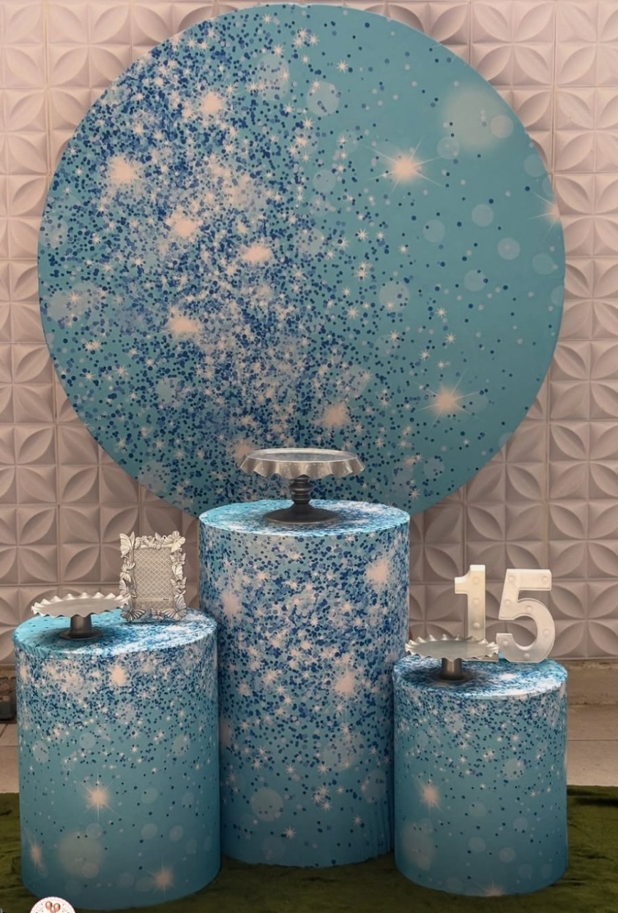 Azul Com Glitter   - Mãe&filhas