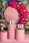 Rosa Com Glitter Decoração  - imagem 2