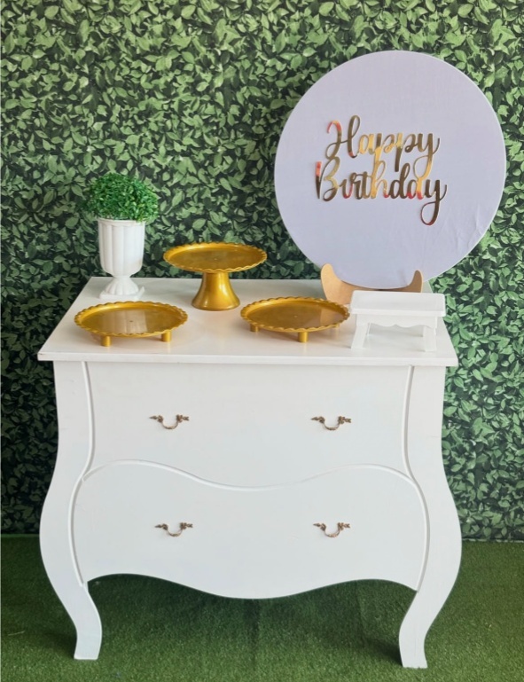 Pm Mesa Happy Branco Ou Perto Com Acrílico - Mãe&filhas