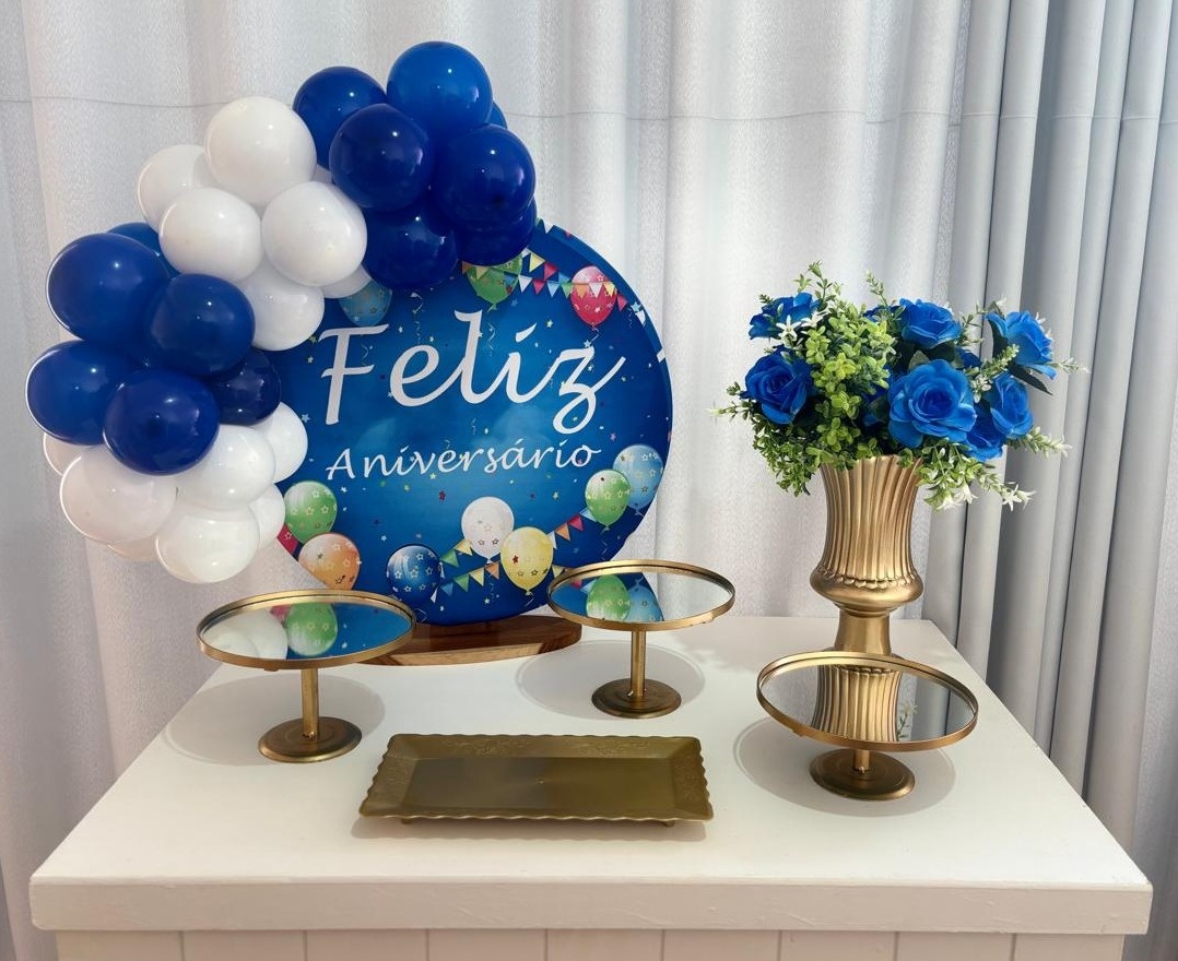 Mini Kit Feliz Aniversario Azul - CRISOLIVEIRA FEST