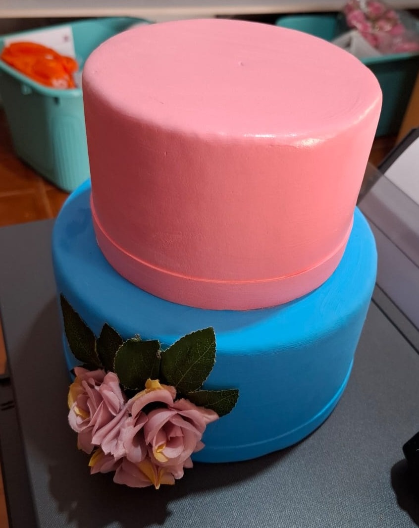 Bolo Fack Azul E Rosa - CRISOLIVEIRA FEST