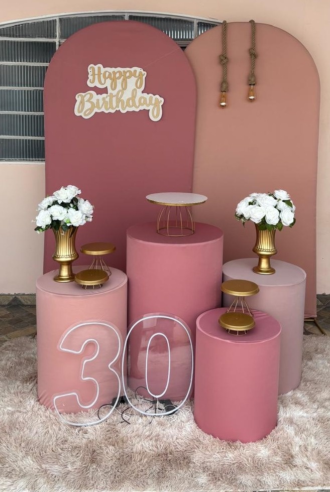 Kit Romano Duplo Rose Gold E Rosa - CRISOLIVEIRA FEST