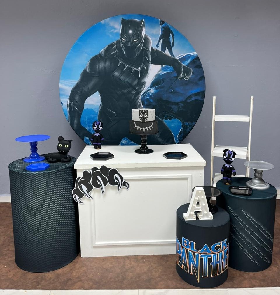 Pantera Negra - Prata  - Festa e Arte Decorações