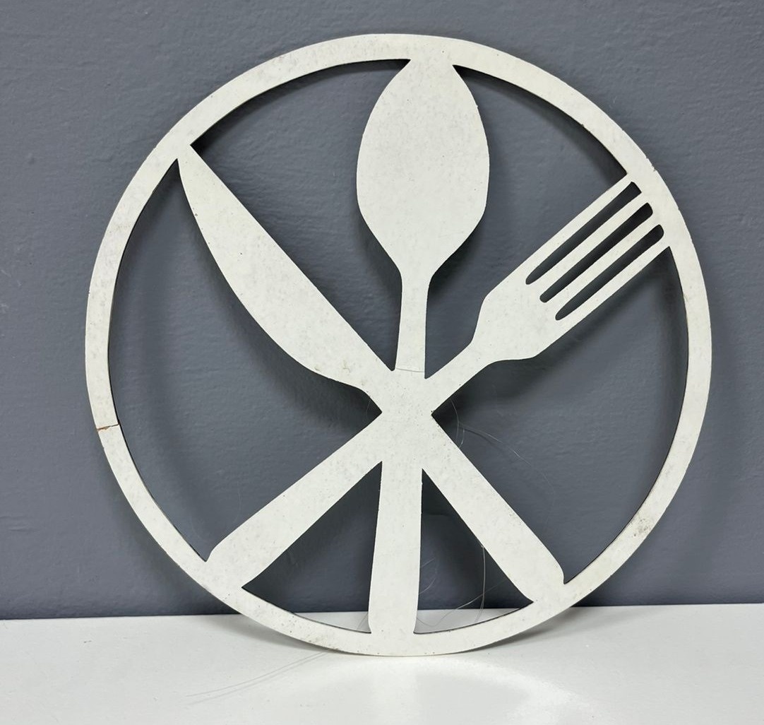 Display Letreiro Mdf - Chá de Cozinha Talheres - Festa e Arte Decorações