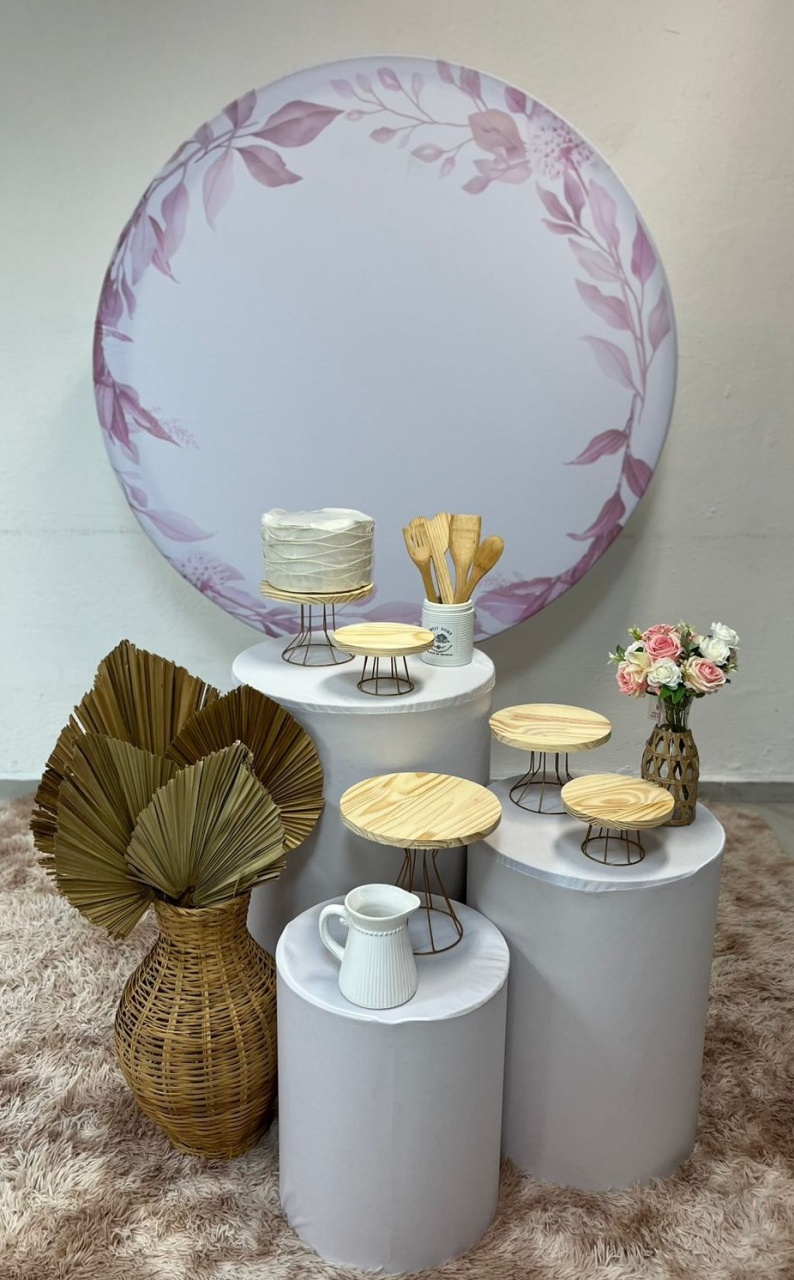 Chá de Cozinha (Floral-Rosa-Branco) - Festa e Arte Decorações