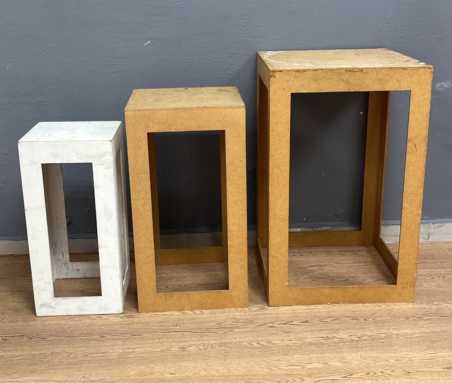 Trio de Cubos Mdf - Estrutura - Festa e Arte Decorações