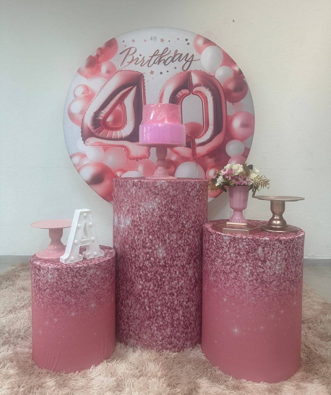 40 Anos - Rose - Festa e Arte Decorações